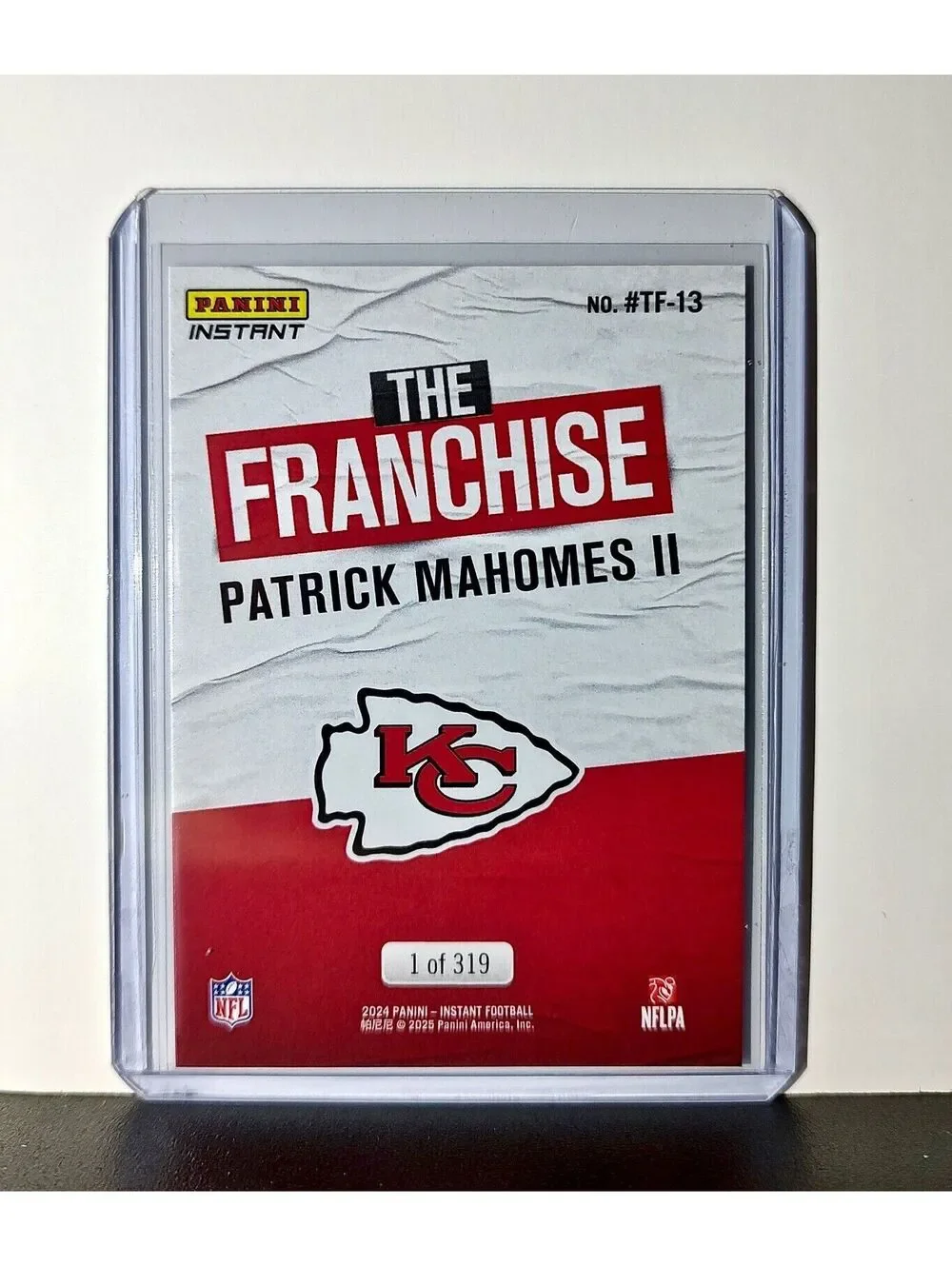 Patrick Mahomes II 2024 Panini The Franchise NFL #13 Football Card 1 of 319
